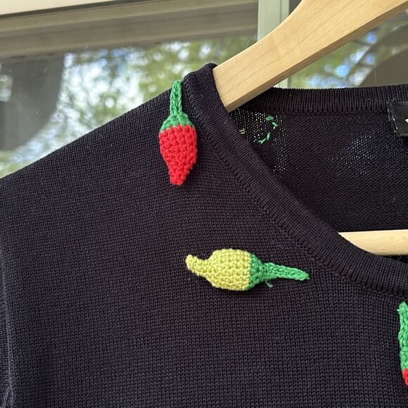 Christina Rotelli Cat Sweater Cat Fiesta 3D Size Small Mexican Margarita Vintage - Picture 7 of 12